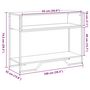 Voir la diapositive 6 : VIDAXL Table console chene fume 100x35x74,5 cm bois d'ingenierie