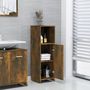 Voir la diapositive 3 : VIDAXL Armoire de bain Chene fume 30x30x95 cm Bois d'ingenierie