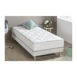 FINLANDEK Ensemble matelas ressorts + sommier tapissier 90 x 190 - Confort equilibre - Epaisseur 23 cm - Galon gris - FINLANDEK Hyvyys