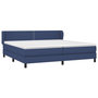 Voir la diapositive 3 : VIDAXL Sommier a lattes de lit avec matelas Bleu 200x200 cm Tissu