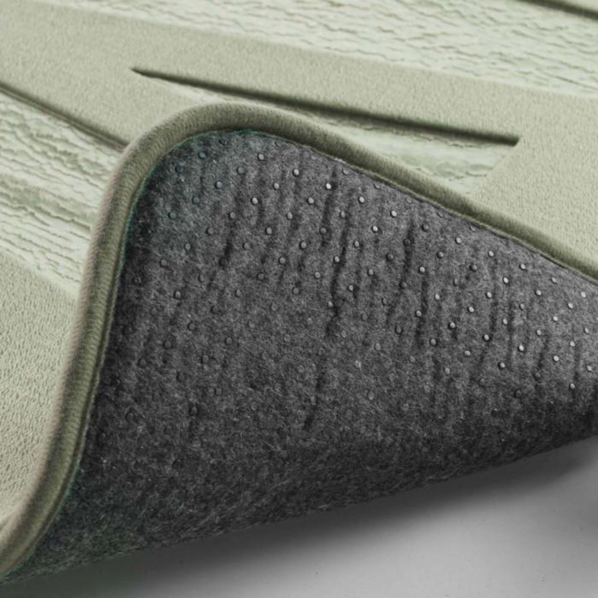 Paris Prix Tapis de Bain Microfibre  Relief  45x75cm Sauge