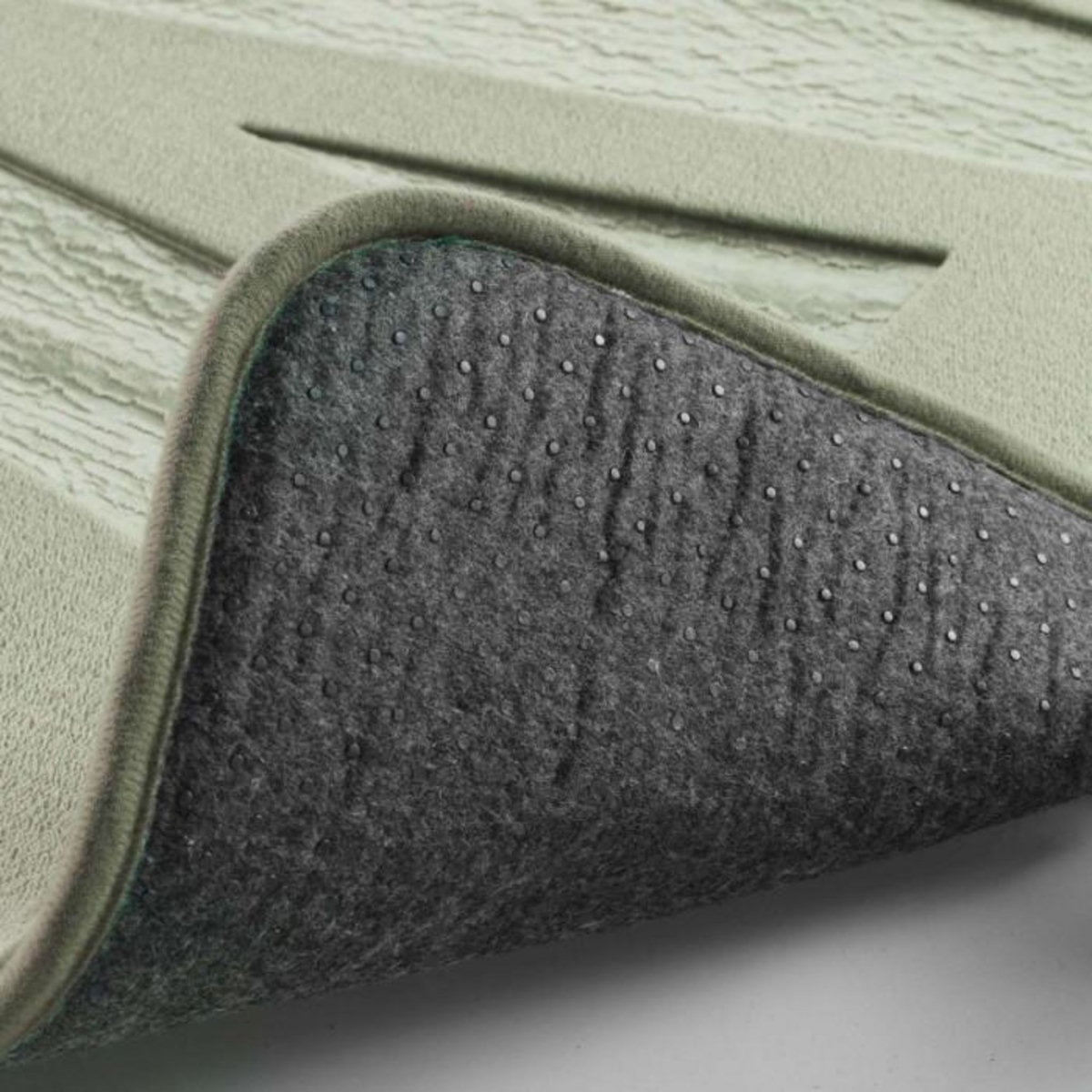 Paris Prix Tapis de Bain Microfibre  Relief  45x75cm Sauge