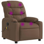 Voir la diapositive 2 : VIDAXL Fauteuil de massage inclinable Marron Tissu