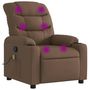Voir la diapositive 2 : VIDAXL Fauteuil de massage inclinable Marron Tissu