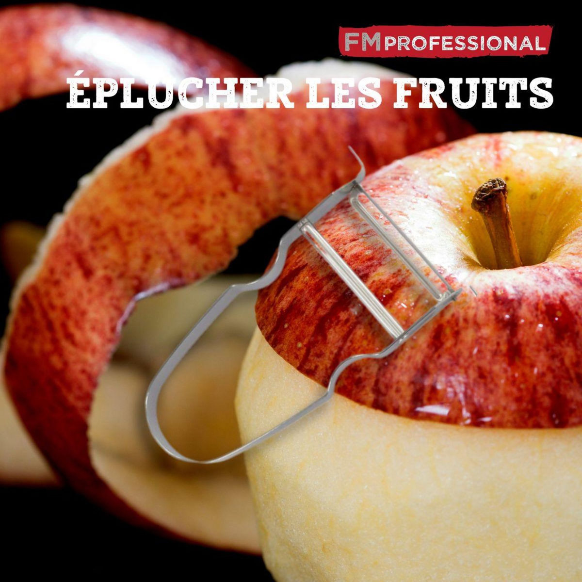 FM PROFESSIONAL Lot de 4 éplucheurs à légumes 11,5 cm FM Professional