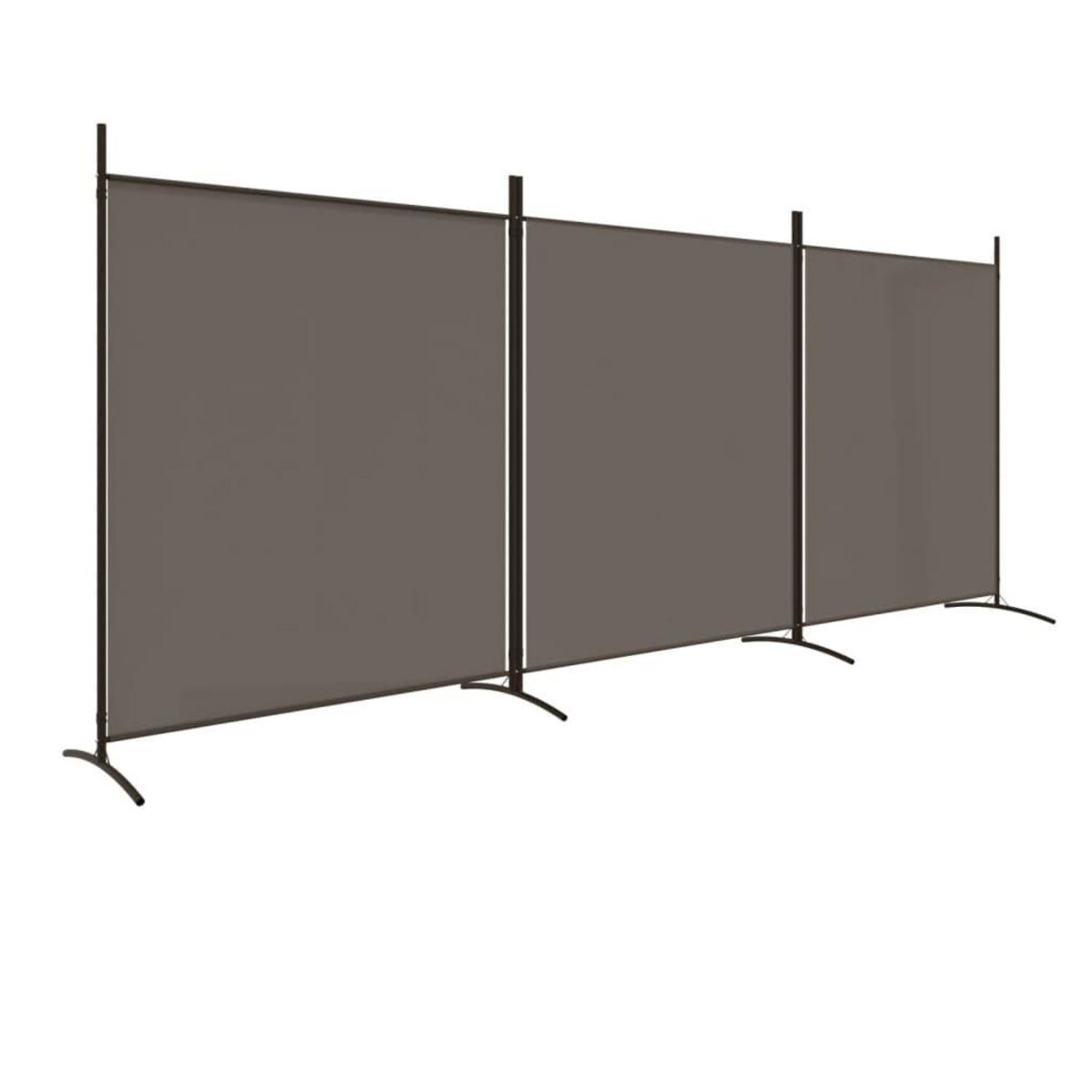 VIDAXL Cloison de separation 3 panneaux Anthracite 525x180 cm Tissu