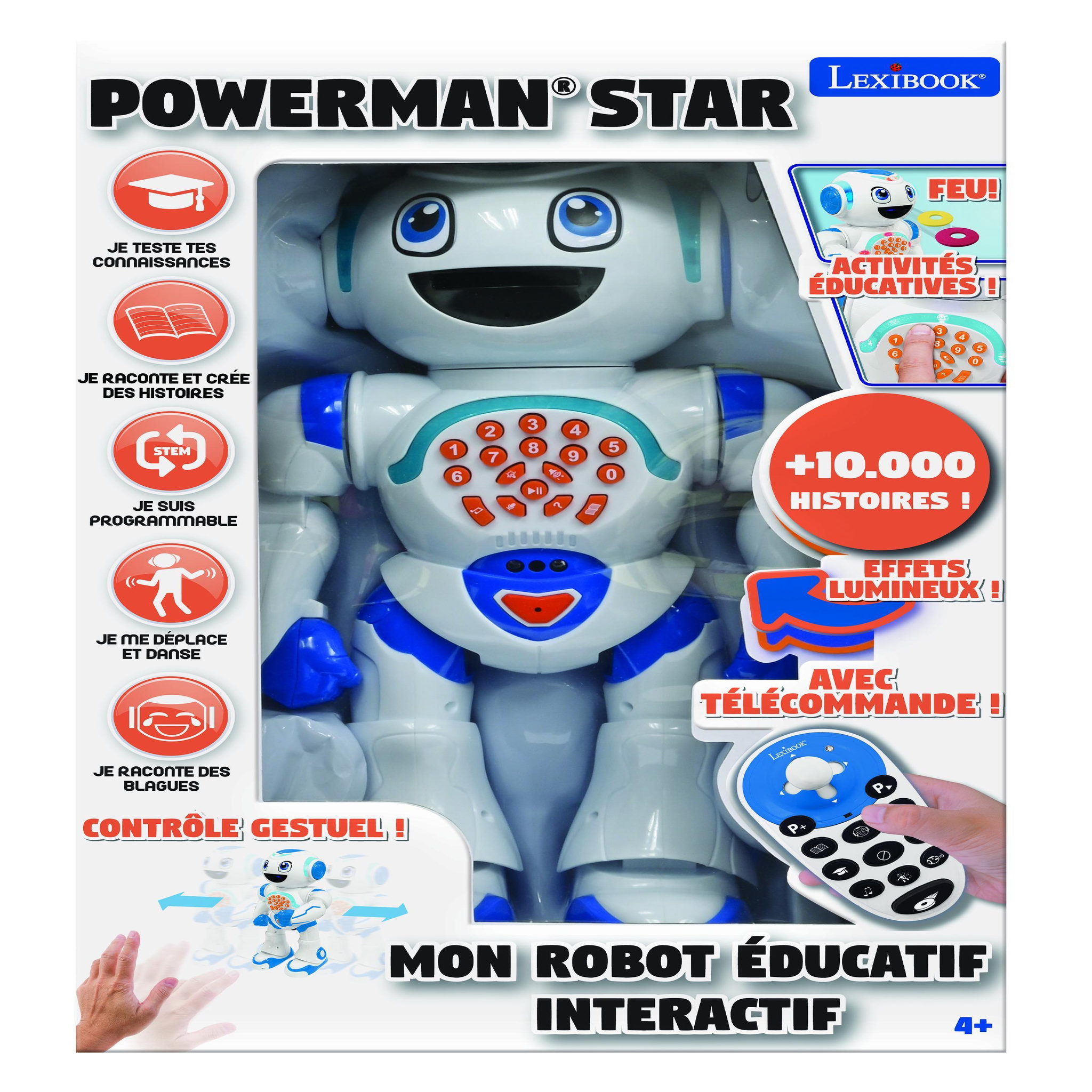 Voir la diapositive 6 : Lexibook POWERMAN STAR Robot Interactif (Français)