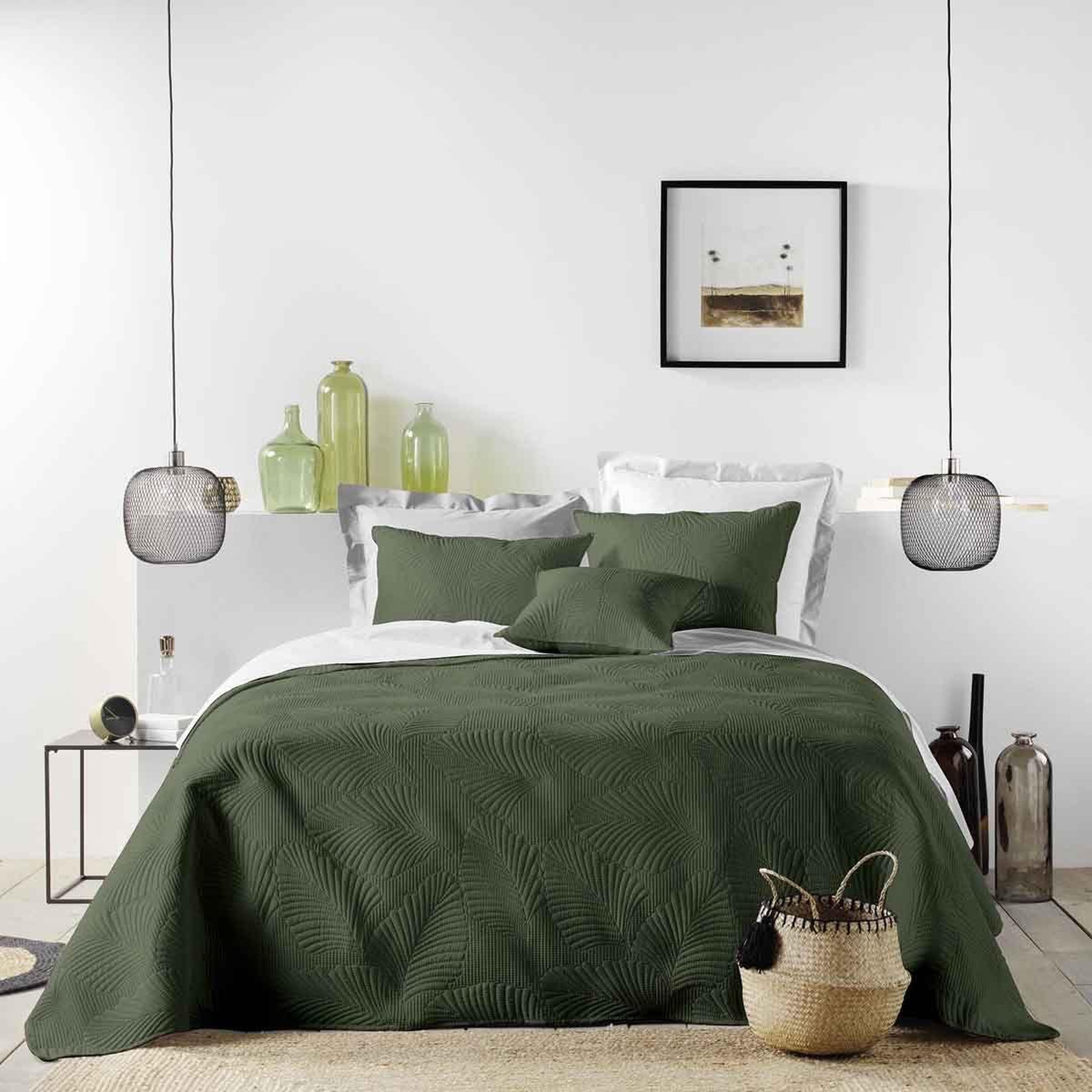Voir la diapositive 4 : Douceur d'Intérieur Housse de coussin  palombine  40x40cm kaki