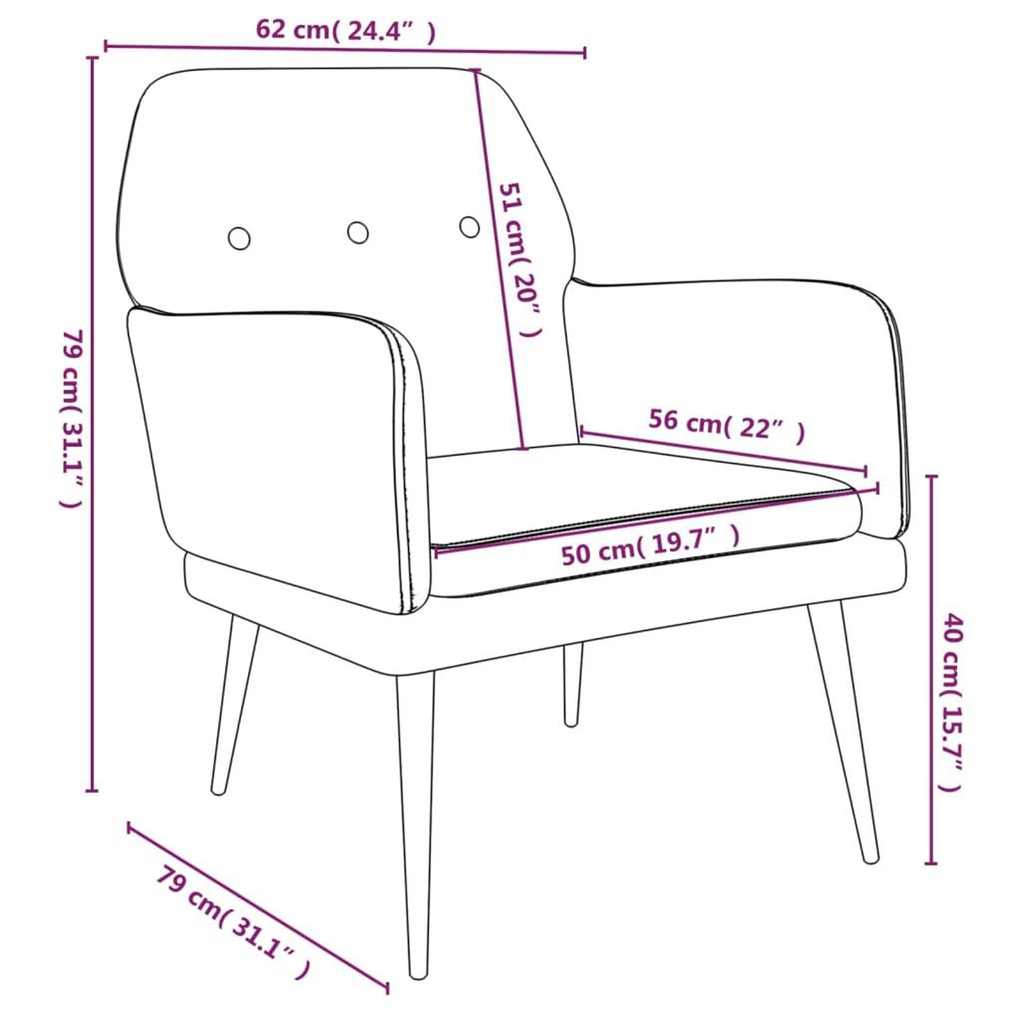 Voir la diapositive 6 : VIDAXL Fauteuil Marron 62x79x79 cm Velours