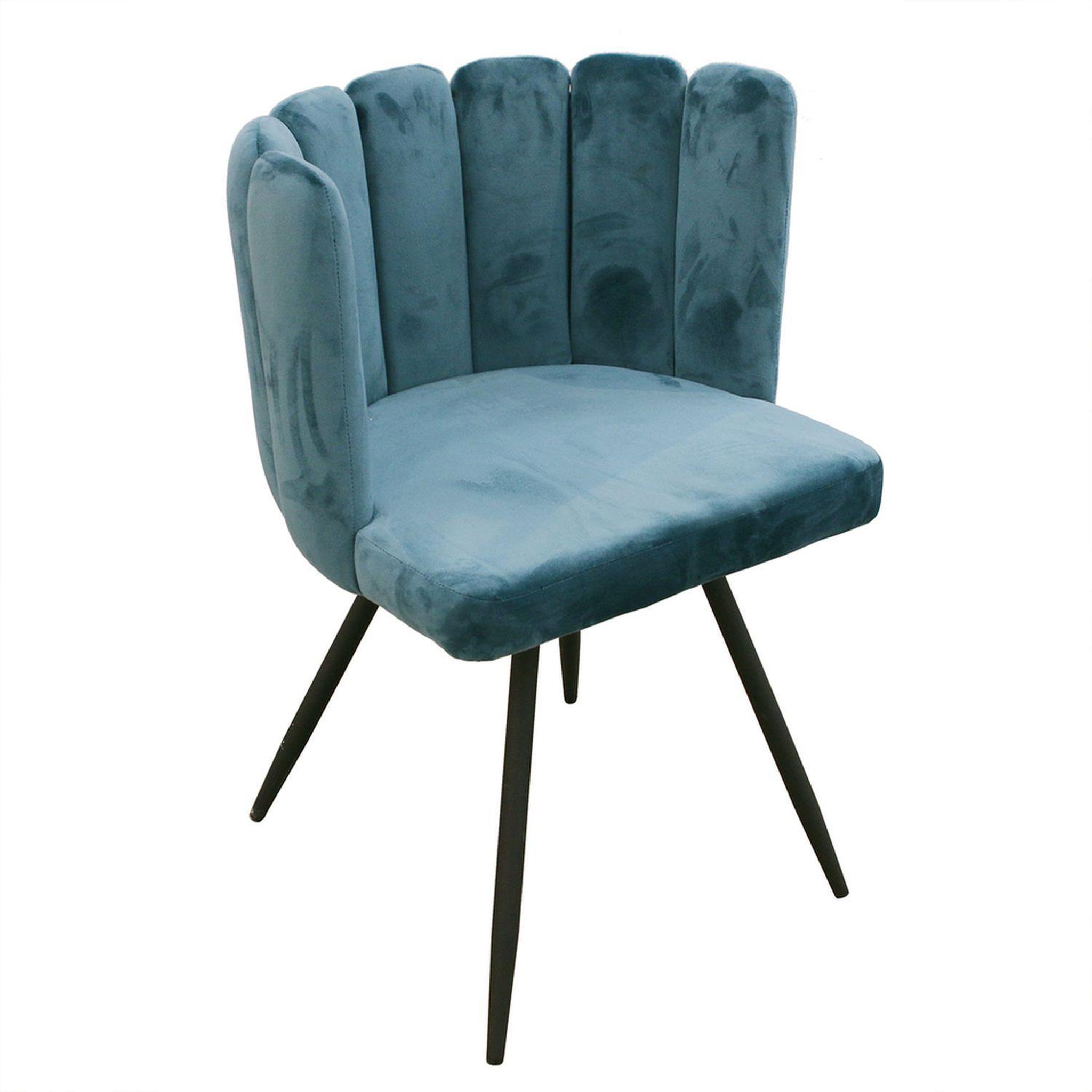 Voir la diapositive 1 : The Home Deco Factory Chaise design effet velours ariel