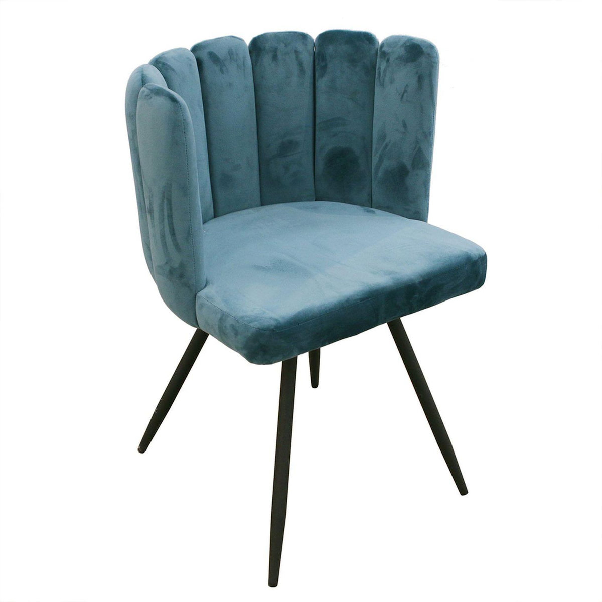 The Home Deco Factory Chaise design effet velours Ariel