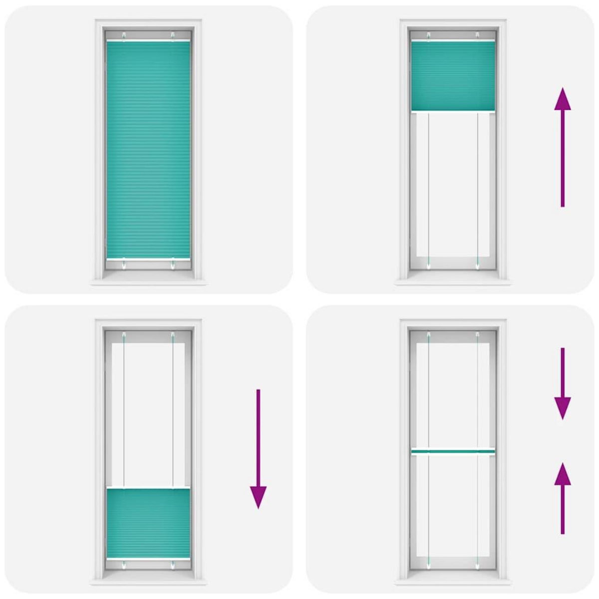 VIDAXL Store plisse vert petrole 80x200 cm largeur du tissu 79,4 cm