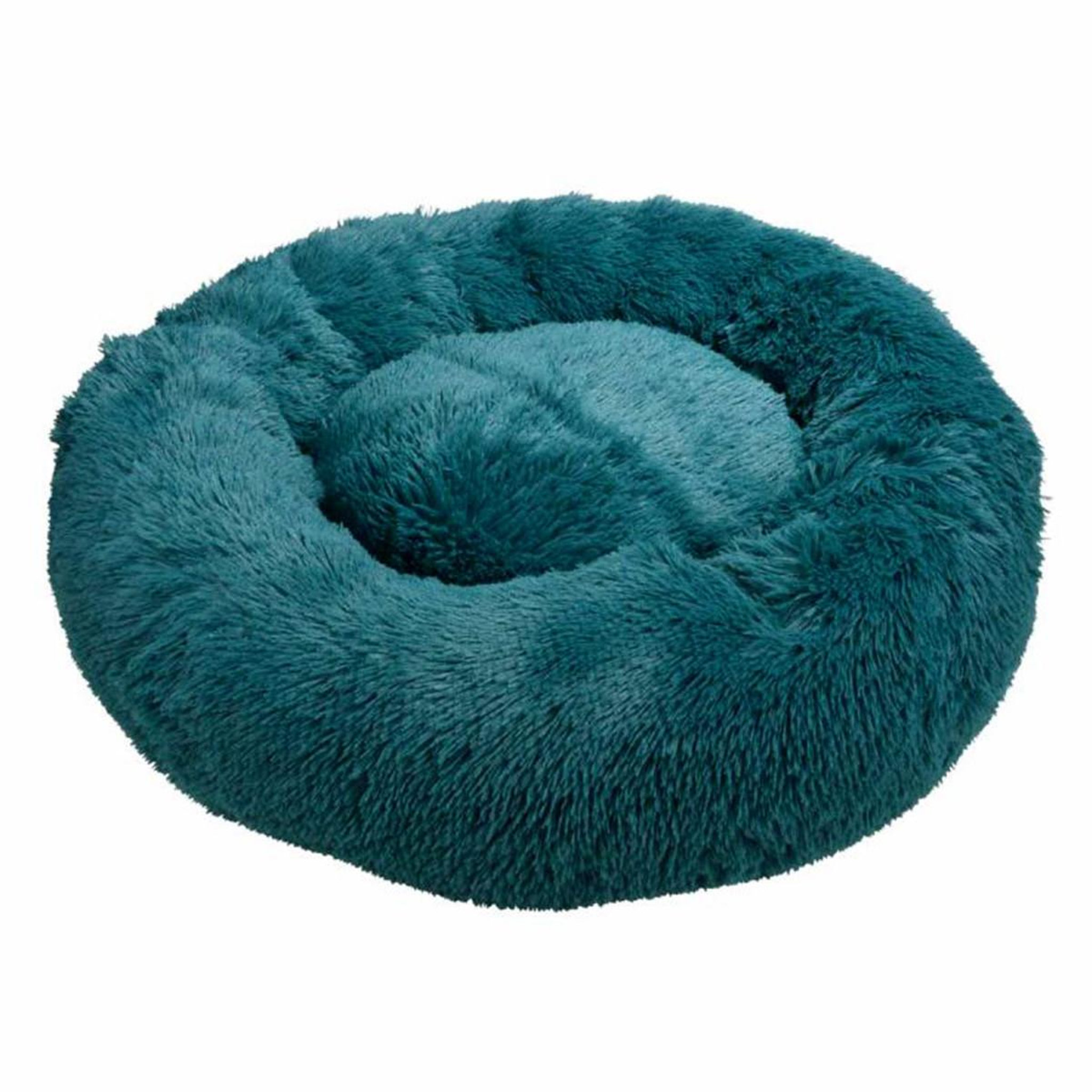 Voir la diapositive 1 : LOVE STORY Panier rond chien & chat  fluffy  75cm émeraude