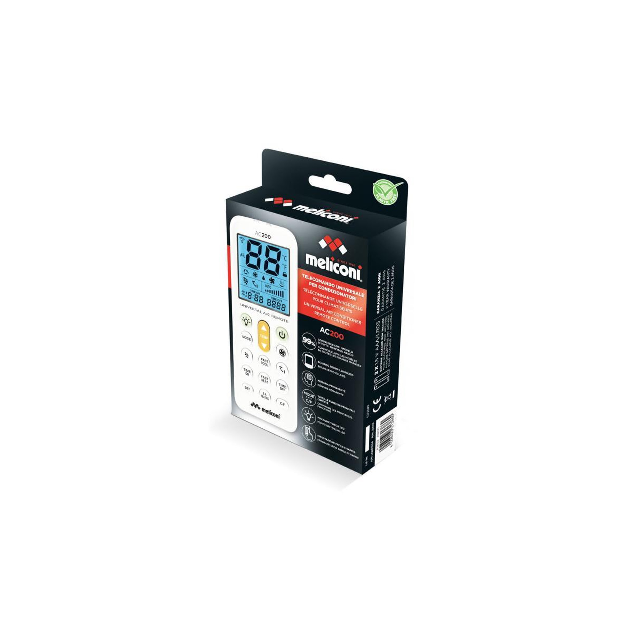 Voir la diapositive 3 : Meliconi Meliconi ac200 télécommande climatiseur appuyez sur les boutons
