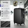 Voir la diapositive 2 : tectake Set de valises trolley rigides 3 parties, en plastique ABS robuste noir