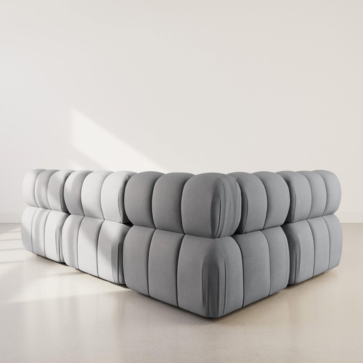 LISA DESIGN Ruby - canapé modulable d'angle gauche 5 places en velours texturé