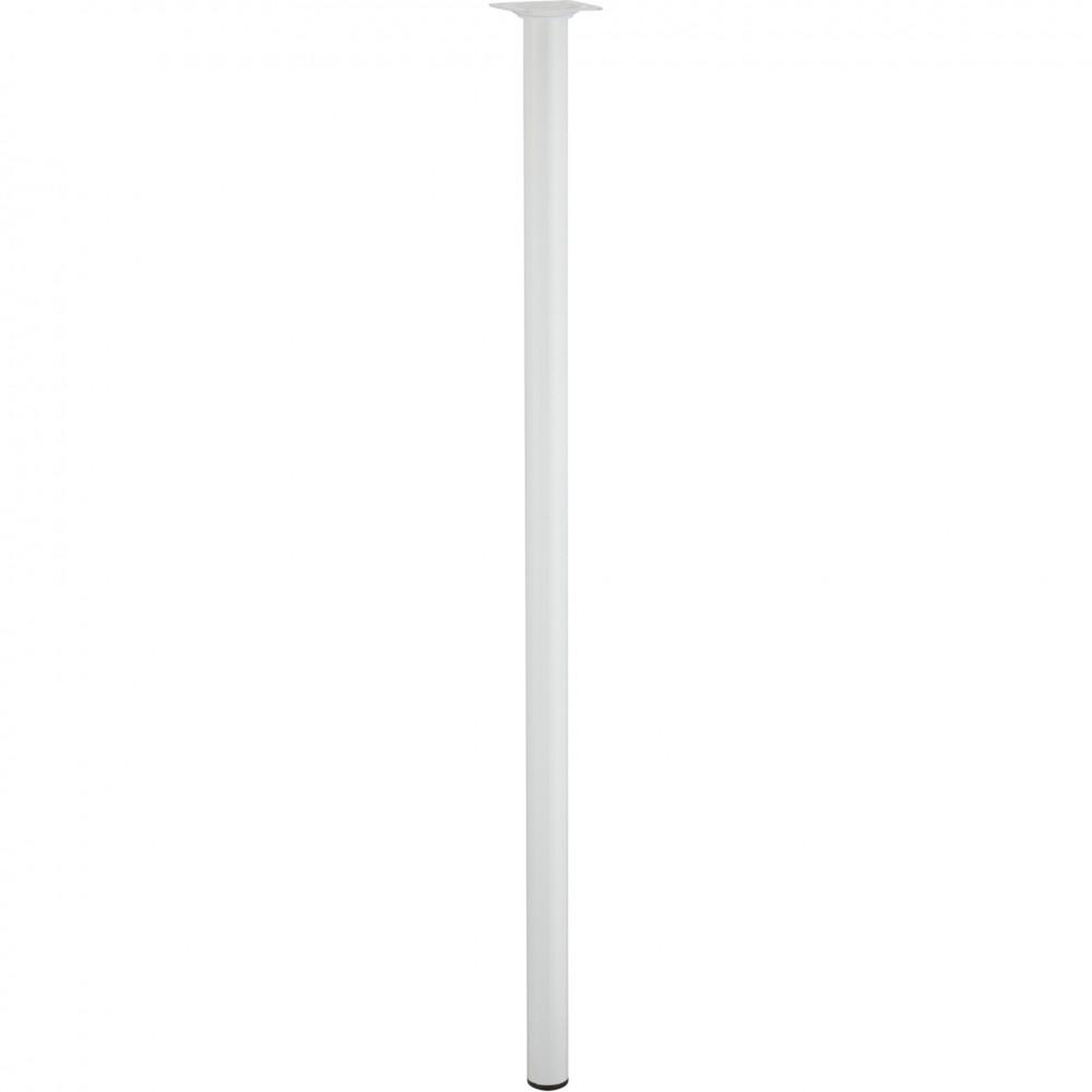 CENTRALE BRICO Pied de table cylindrique fixe acier époxy blanc, 80 cm