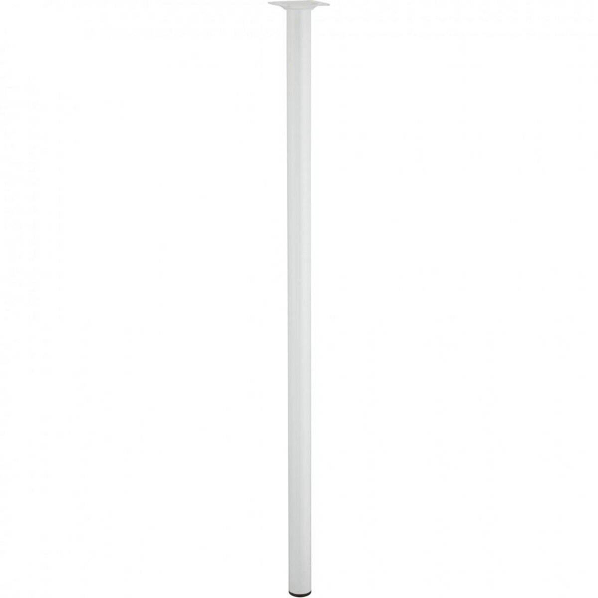 CENTRALE BRICO Pied de table cylindrique fixe acier époxy blanc, 80 cm