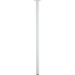 CENTRALE BRICO Pied de table cylindrique fixe acier époxy blanc, 80 cm