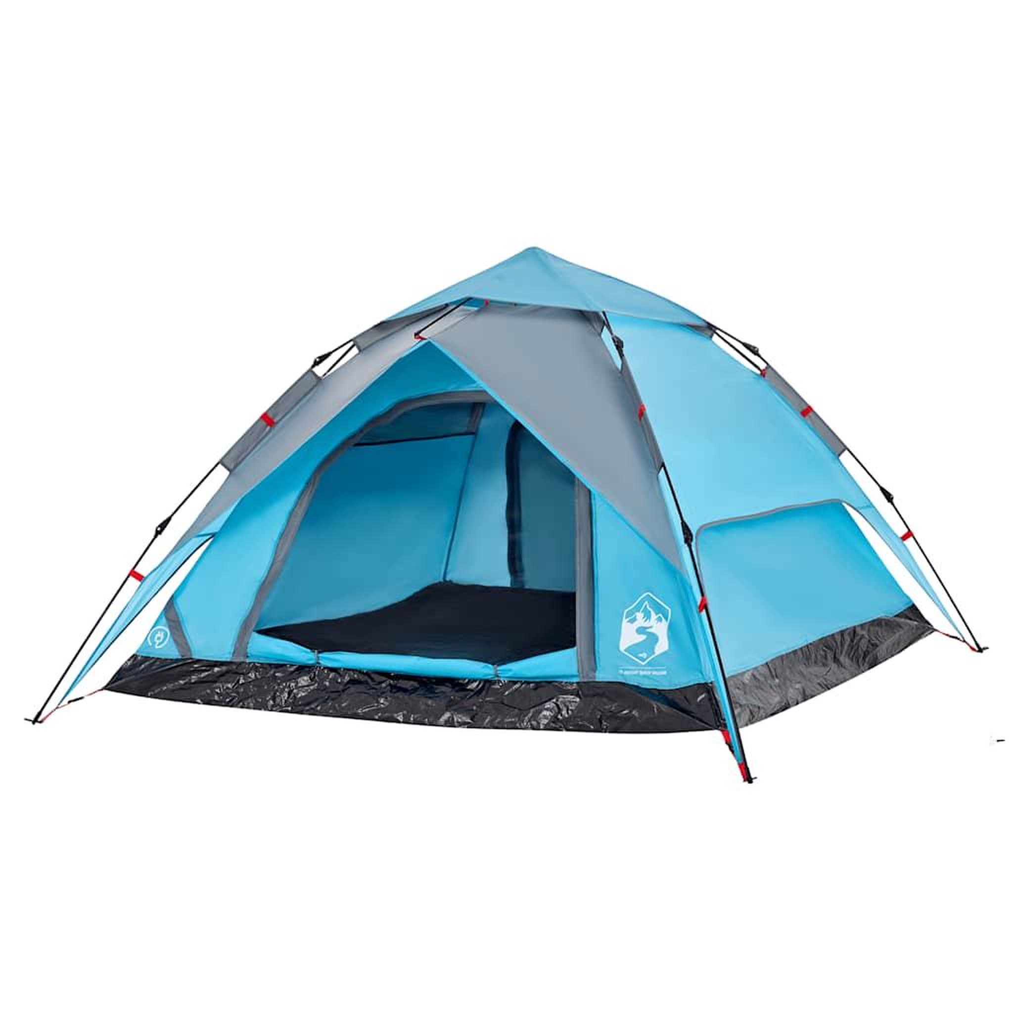 Voir la diapositive 4 : VIDAXL Tente de camping a dome 4 personnes bleu liberation rapide