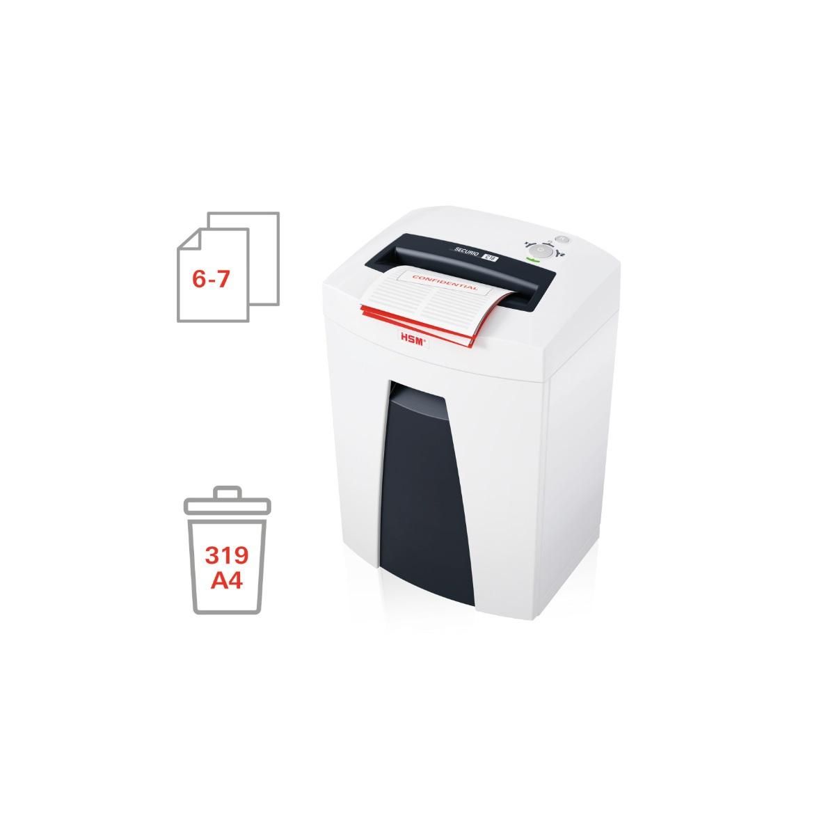 Hsm Destructeur de documents 6-7 feuilles coupe particules 1.9x15mm - 1912121