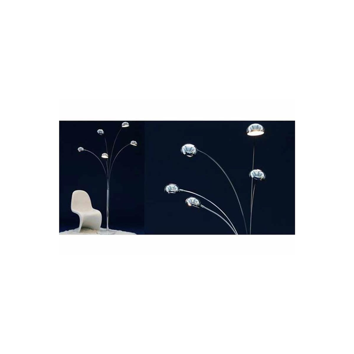 Paris Prix Lampadaire Design  Five  200cm Chrome