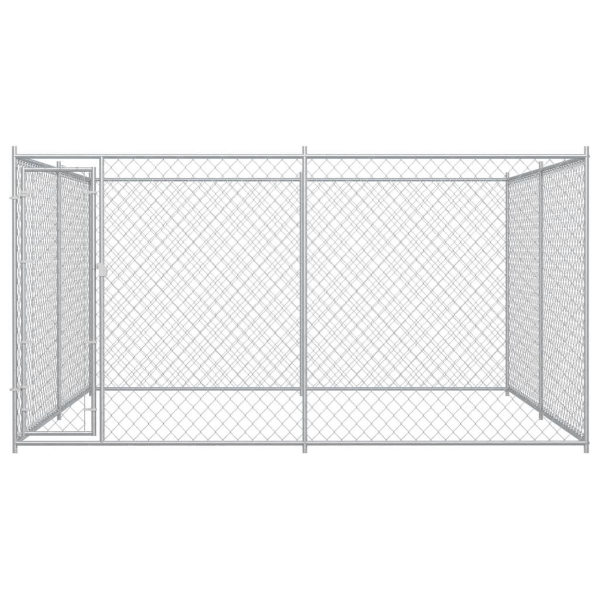 VIDAXL Chenil exterieur pour chiens 383x383x185 cm