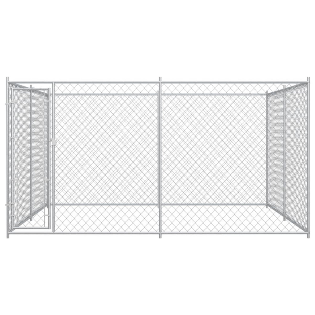 VIDAXL Chenil exterieur pour chiens 383x383x185 cm