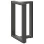 Voir la diapositive 4 : VIDAXL Pieds de table a manger forme de T 2 pcs 50x35x(72-73) cm acier