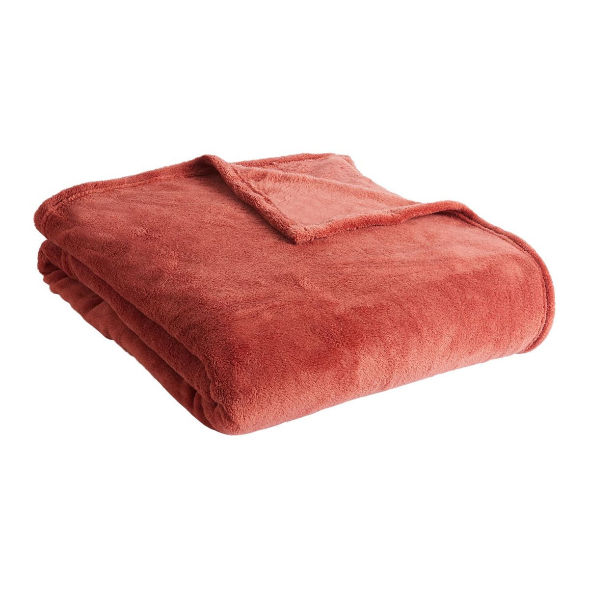 ACTUEL Plaid, couvre-lit, jeté de canapé uni douceur en polyester 240 g/m²