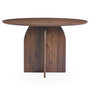 Voir la diapositive 2 : Paris Prix Console Design Ovale  Catrina  120cm Marron Foncé