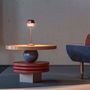 Voir la diapositive 3 : Lumisky Lampe de table design STONE Rouge Aluminium H33cm