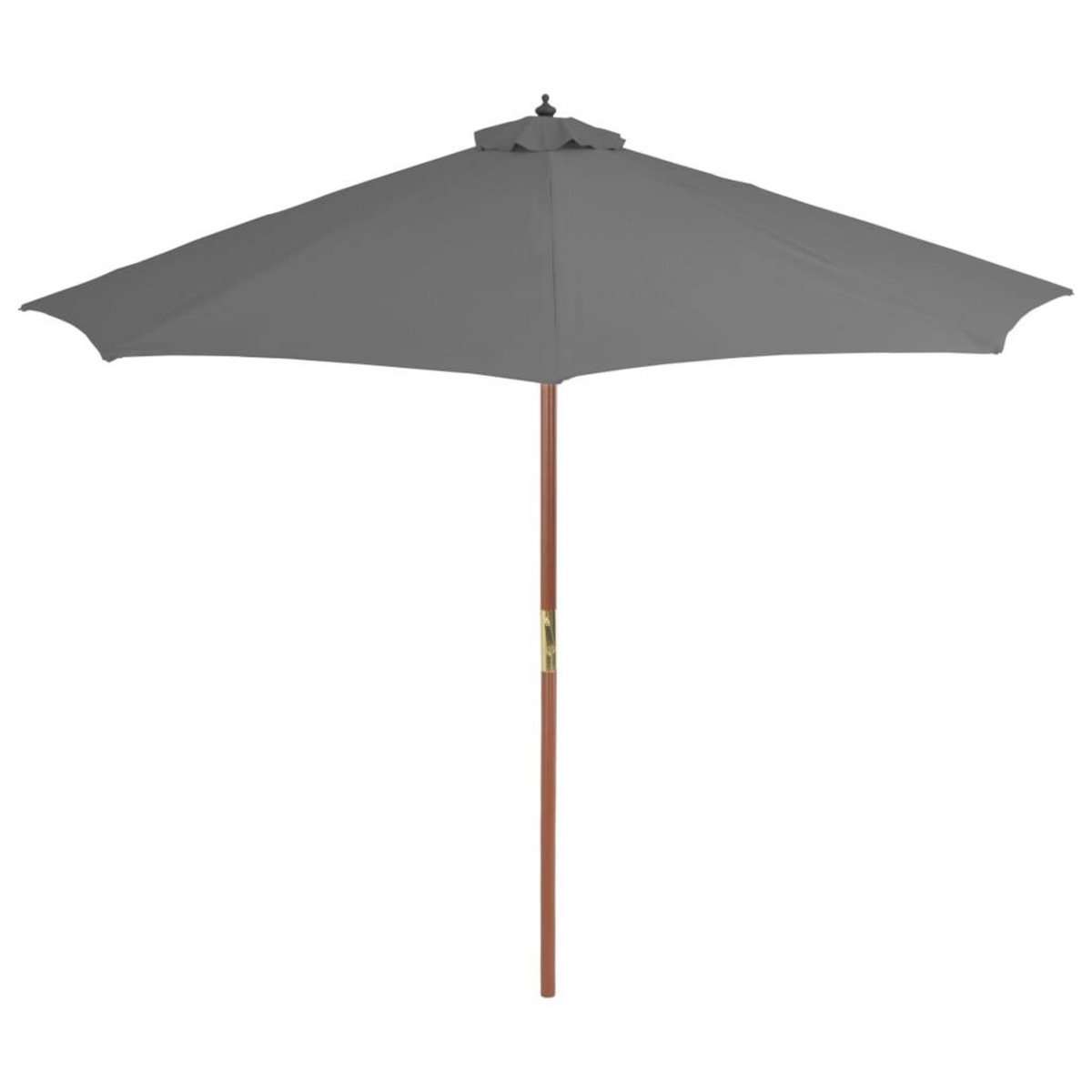VIDAXL Parasol d'exterieur avec mat en bois 300 cm anthracite