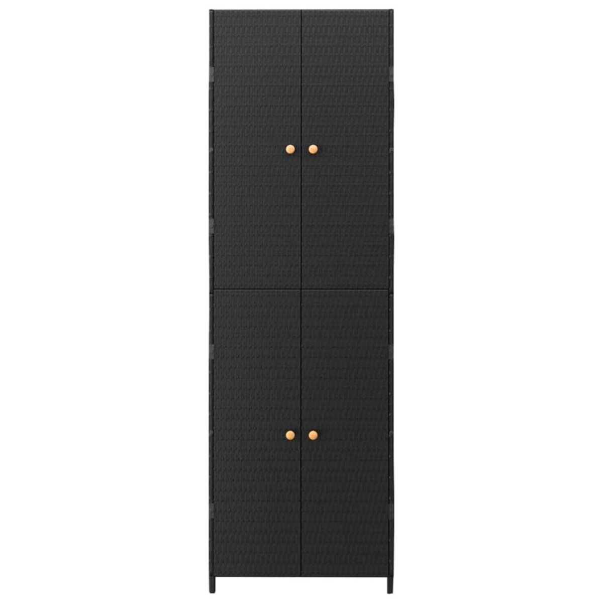 VIDAXL Armoire de rangement de jardin Noir 59x40x180 cm Resine tressee