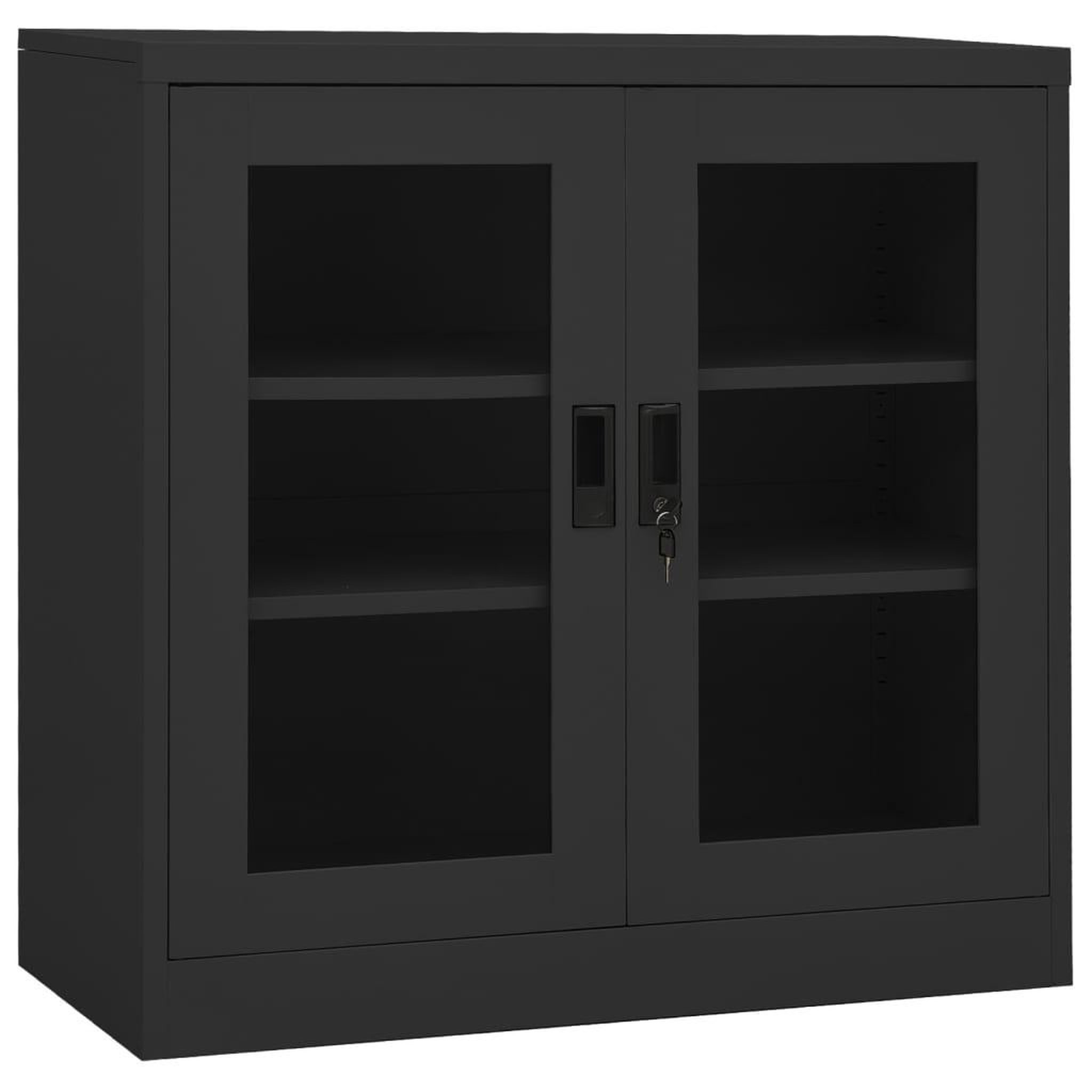 Voir la diapositive 1 : VIDAXL Armoire de bureau Anthracite 90x40x90 cm Acier