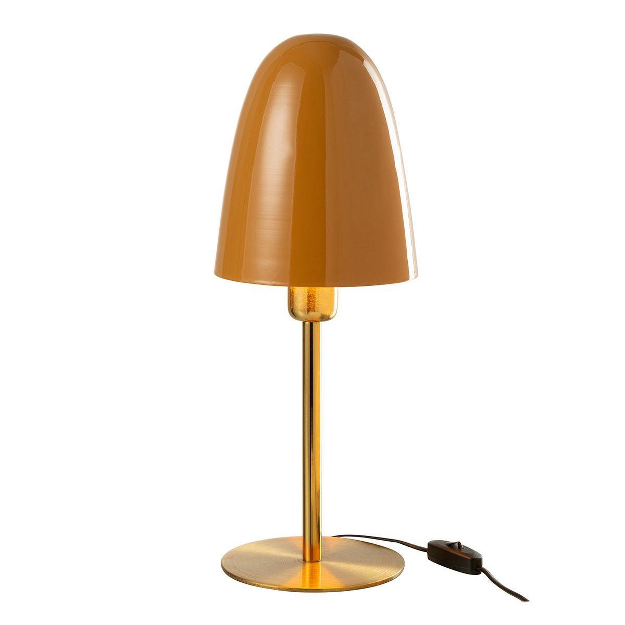 Voir la diapositive 2 : J-LINE Lampe à poser en métal  denny  46cm ocre