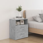 VIDAXL Table de chevet Gris beton 50x32x60 cm