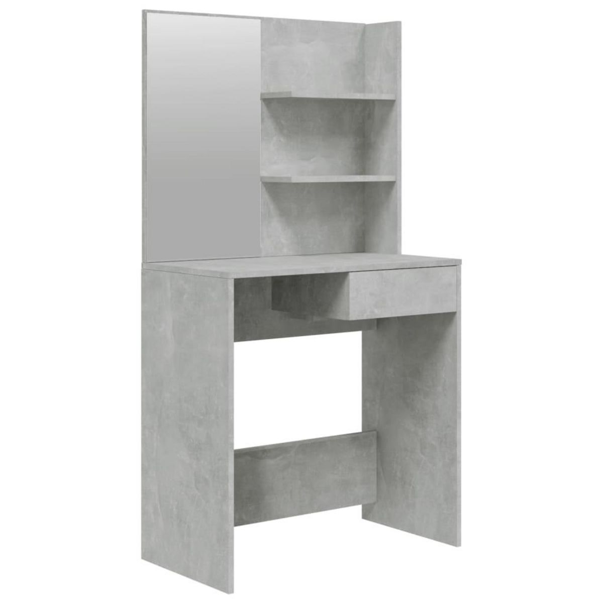 VIDAXL Coiffeuse avec miroir Gris beton 74,5x40x141 cm