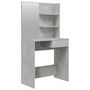 Voir la diapositive 2 : VIDAXL Coiffeuse avec miroir Gris beton 74,5x40x141 cm