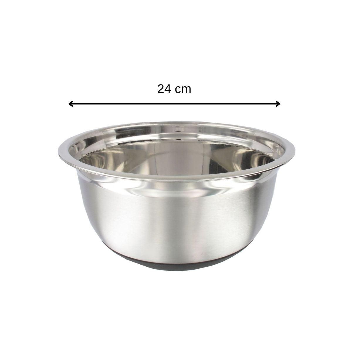 Fackelmann Ensemble de 2 Bols à mixer en inox 24 cm de diamètre Fackelmann Basic