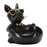 Paris Prix Vide-Poche Statuette Chien  Dog Ball  20cm Noir