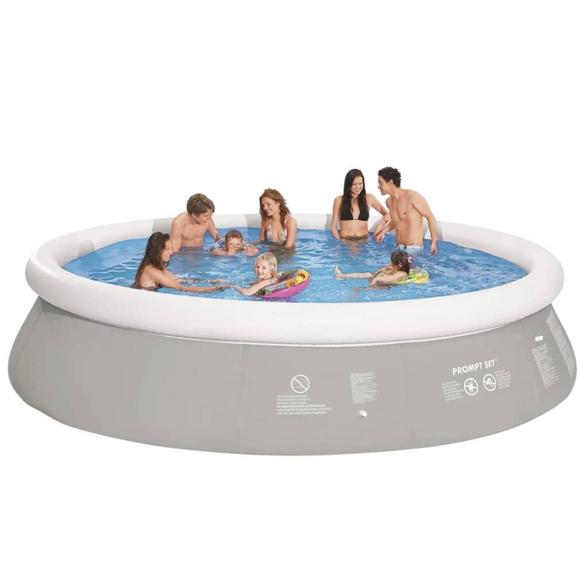 JILONG Jilong Piscine ronde gonflable Gris 450 x 122 cm