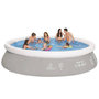 Voir la diapositive 1 : JILONG Jilong Piscine ronde gonflable Gris 450 x 122 cm