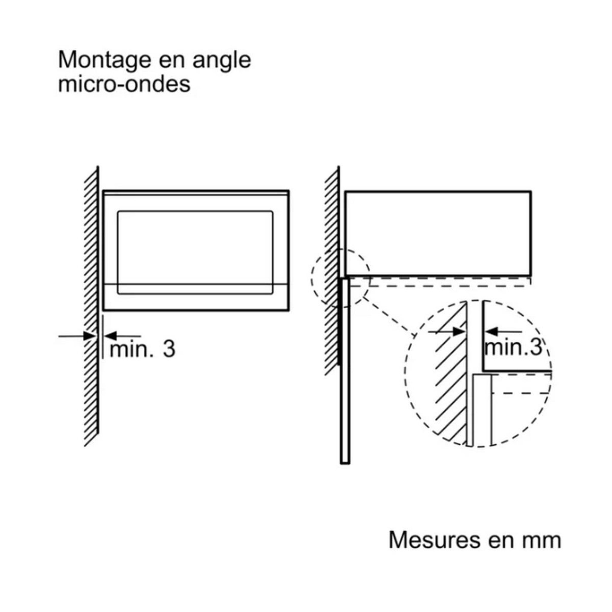 Voir la diapositive 4 : BOSCH Micro-ondes encastrable 20l 800w inox - BFL523MS0