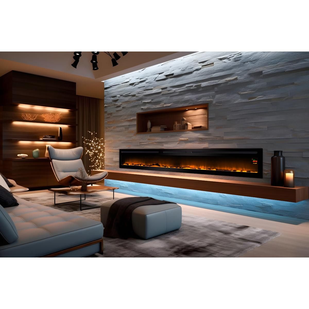 Chemin'arte Cheminée électrique 2000w avec télécommande - 243