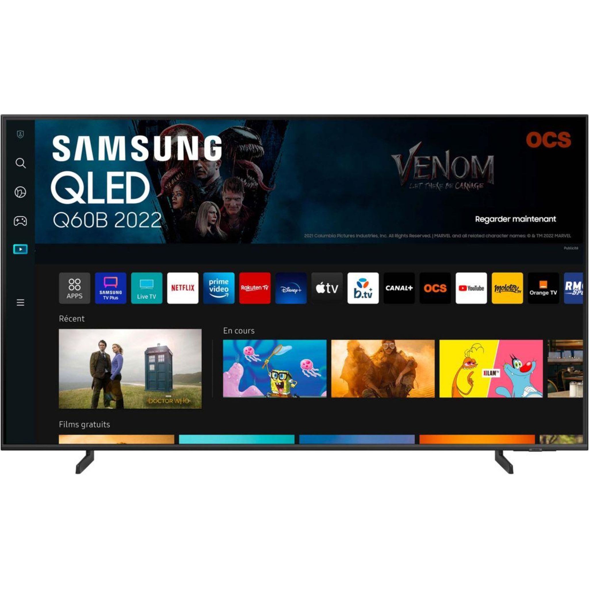 Voir la diapositive 1 : Samsung TV QLED QE43Q60B 2022