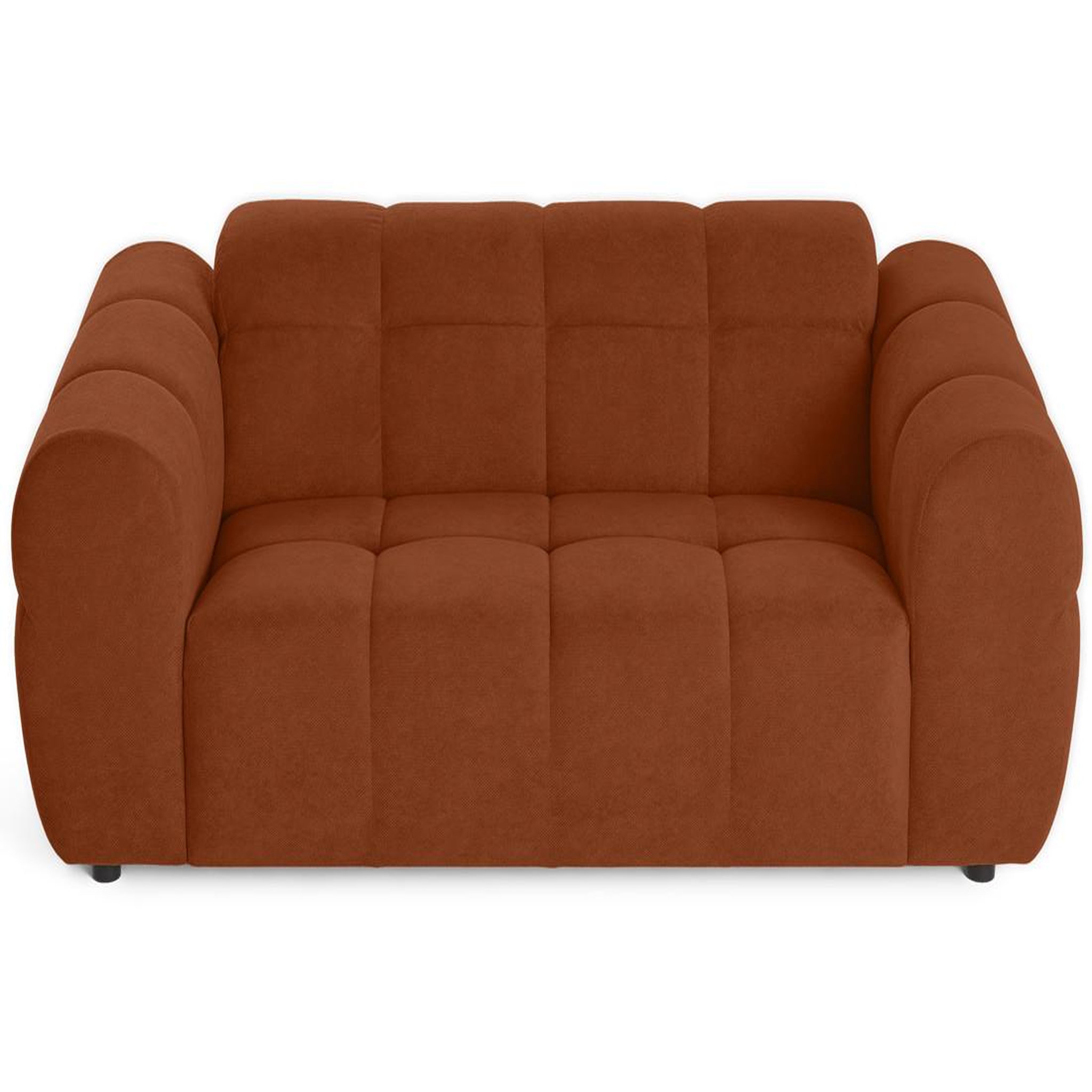 Voir la diapositive 3 : BEST MOBILIER Ray - canapé droit 2 places en tissu texturé