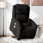 VIDAXL Fauteuil de massage inclinable Noir Velours