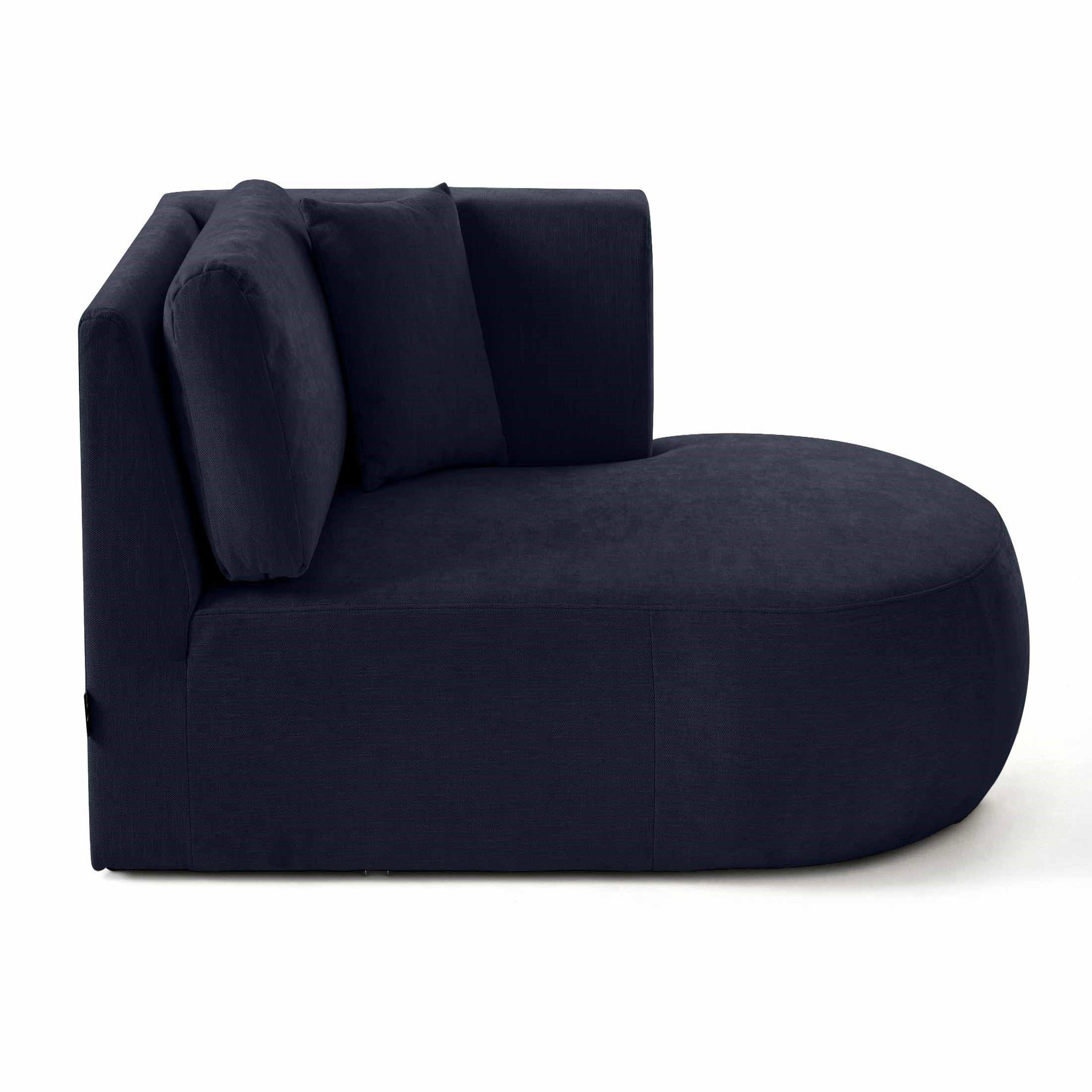 Voir la diapositive 1 : LISA DESIGN Santorini - module d'assise méridienne droit - en tissu texturé