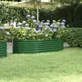 VIDAXL Lit sureleve de jardin Acier enduit de poudre 152x80x36 cm Vert